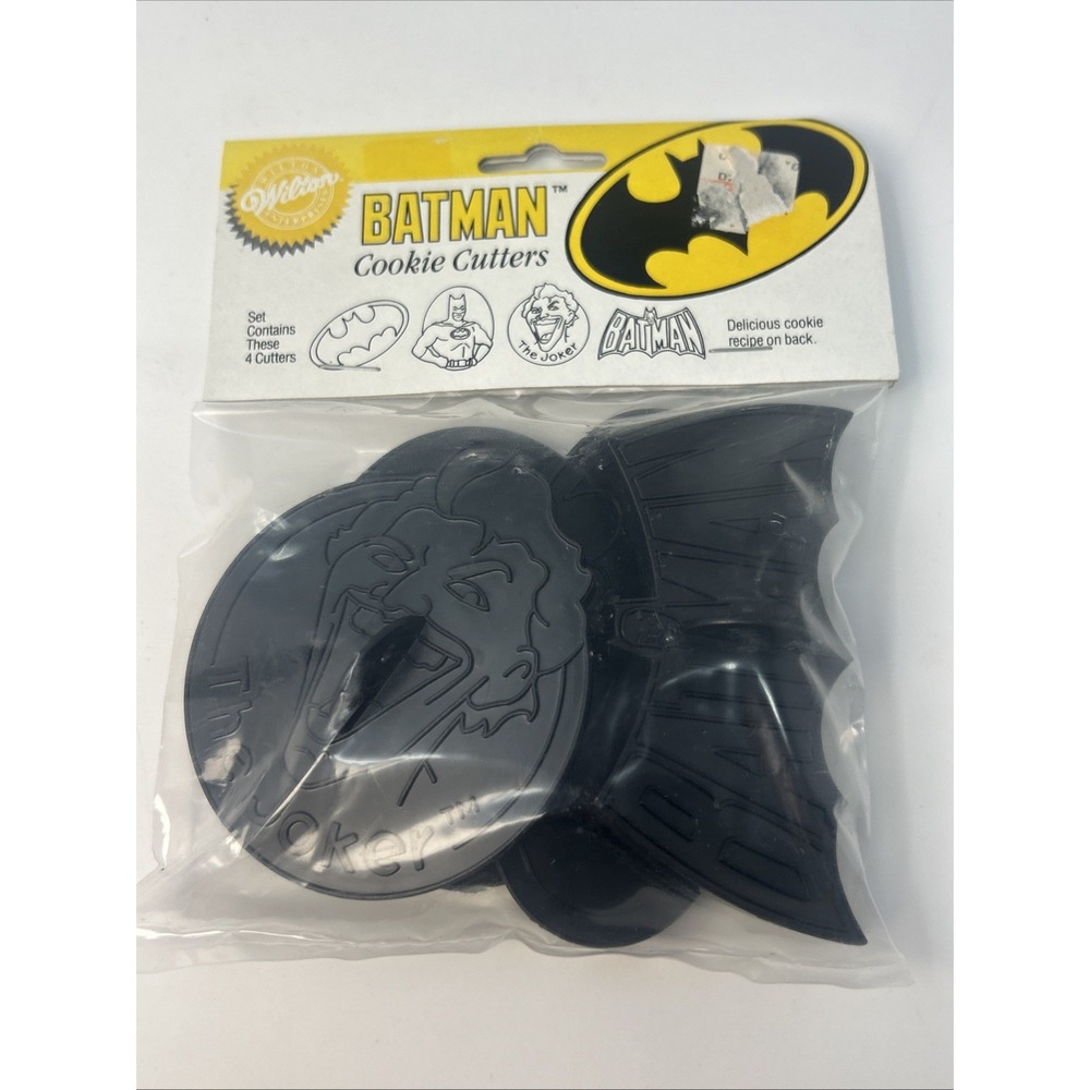 NEW Vintage Wilton Batman Cookie Cutter Set Of 4 1989 Joker